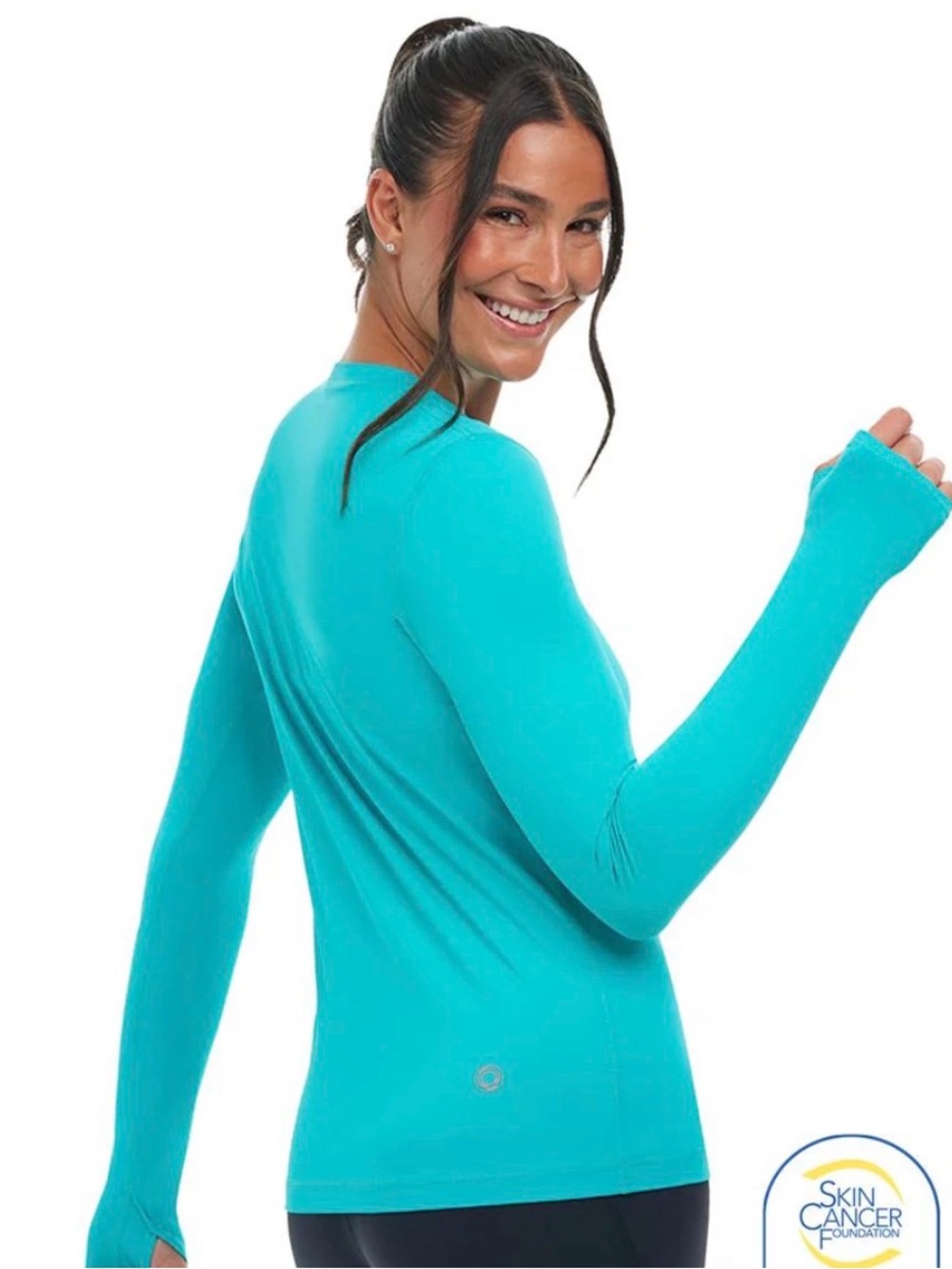 Sun-Protective Long-Sleeve Top - Turquoise spf BloqUV
